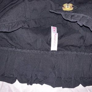 Black gaucho pants with belt loops (high waisted)